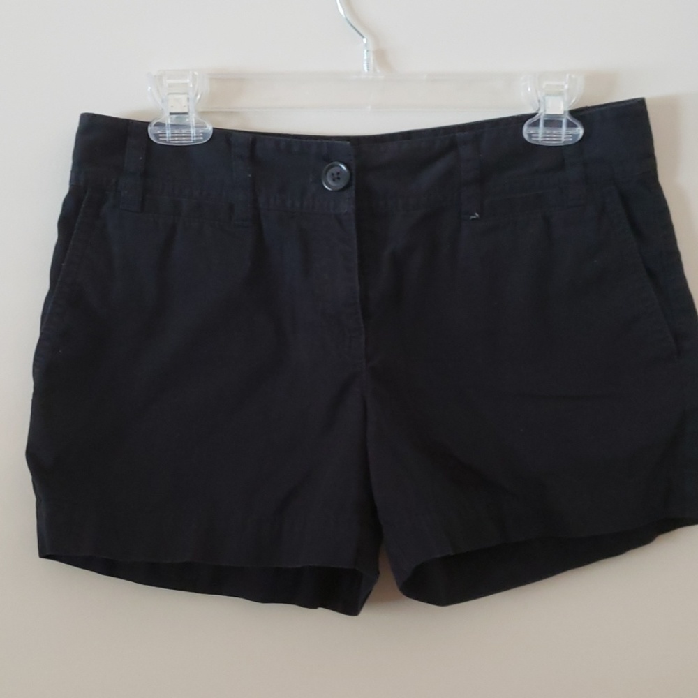 Ann Taylor Loft black khaki mid rise shorts